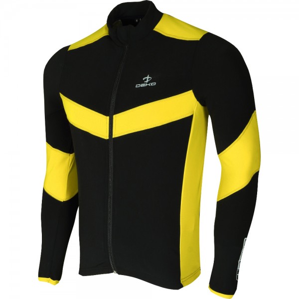  DEKO LEADER winter jersey balck/fluorescent yellow color