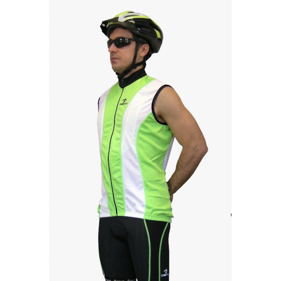 lastbil forseelser Scully DEKO HAITI cycling sleeveless white/fluorescent green color